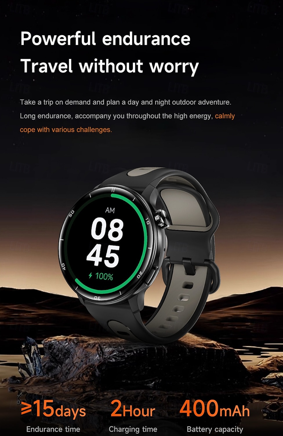 S666R Montre intelligente 1.43 pouce Smartwatch Montre Connectée Bluetooth Podomètre Rappel d'appel Moniteur d'Activité Compatible avec Android iOS Hommes GPS Longue Veille Étanche IP68 Boîtier de de 2025 ? $68.99 –P14