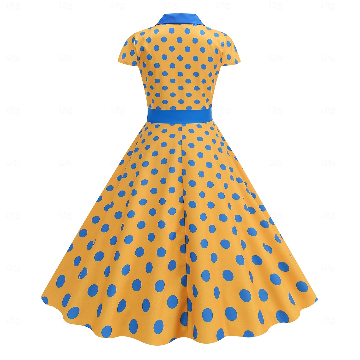 Retro 50. léta Rockabilly Polední Houpací šaty Flare šaty Košilové šaty Přizpůsobení a odlesky Puntíky Maškarní kostým Dámské předvečer Všech svatých Karneval Dovolená Běžné / Denní Retro tematick 2025 - $30.99 –P23