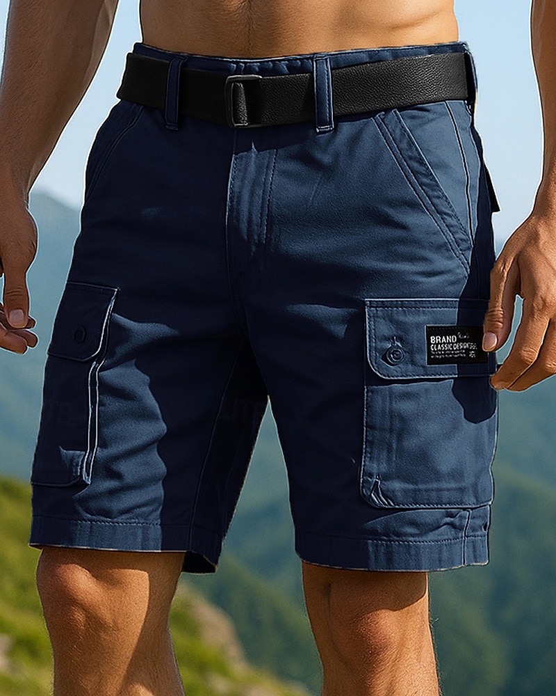Hombre Pantalones cortos de carga Al aire libre Ajuste regular Impermeable Resistente al Viento Prendas de abajo Bolsillo Negro Verde Algodón Camping / Senderismo Corriendo S M L XL XXL 2025 - $25.99 –P6