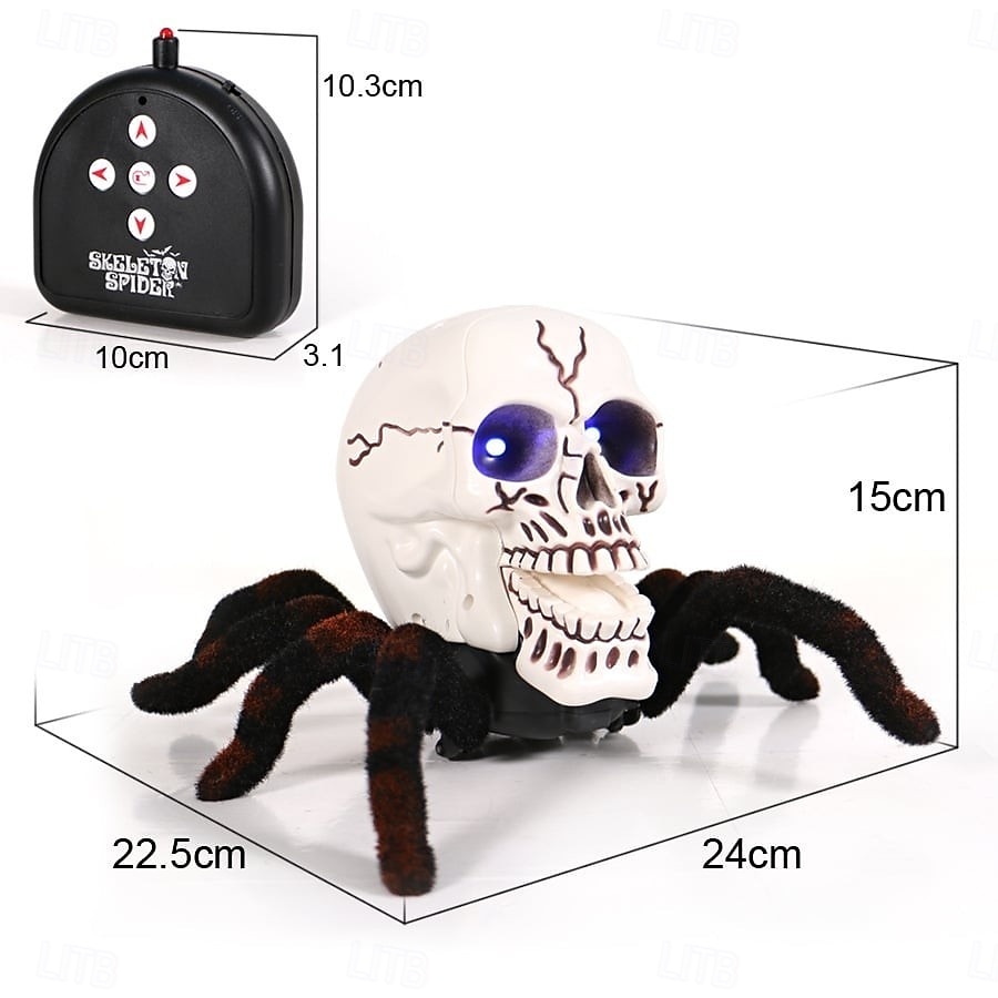 Halloween Skeleton Decor Remote Control Toy, Scary Prank Tarantula Spider with Skeleton Design, Creepy Crawling Electric RC Toy for Haunted House, Trick Props, Kids & Adults Party Favor 2025 - $37.99 –P5
