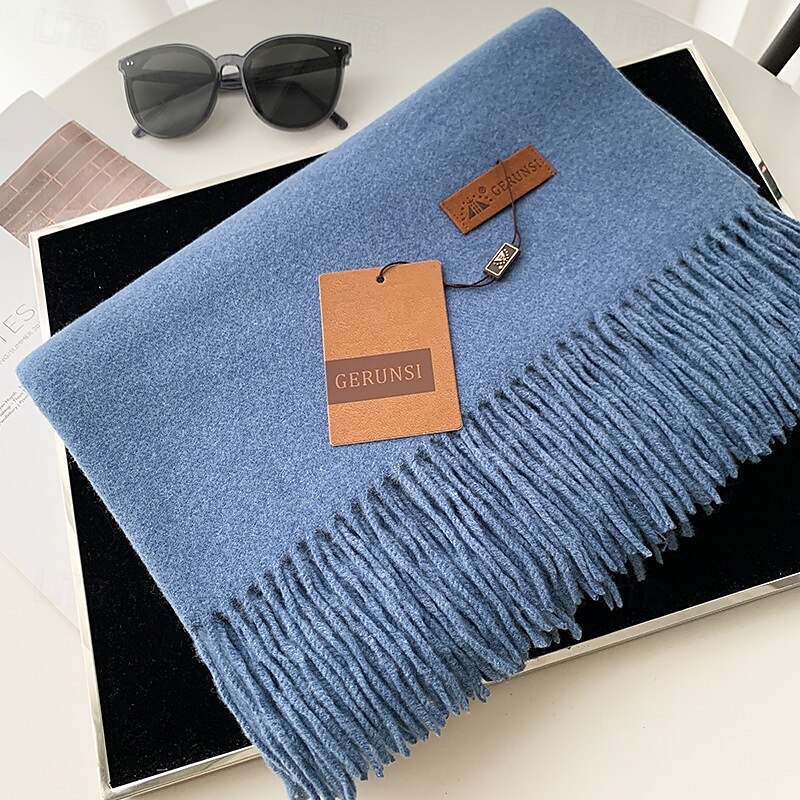 Foulard Rectangulaire Femmes Rue Quotidien Date Vin Rouge Écharpe Couleur Unie de 2025 ? $26.99 –P6