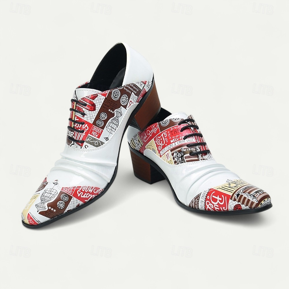 weiße Slipper für Herren mit Zeitungsdruck-Design und hohem Fashion-Appeal, ideal für lässige Tage, Streetstyle und kreative Events 2025 - $109.99 –P7