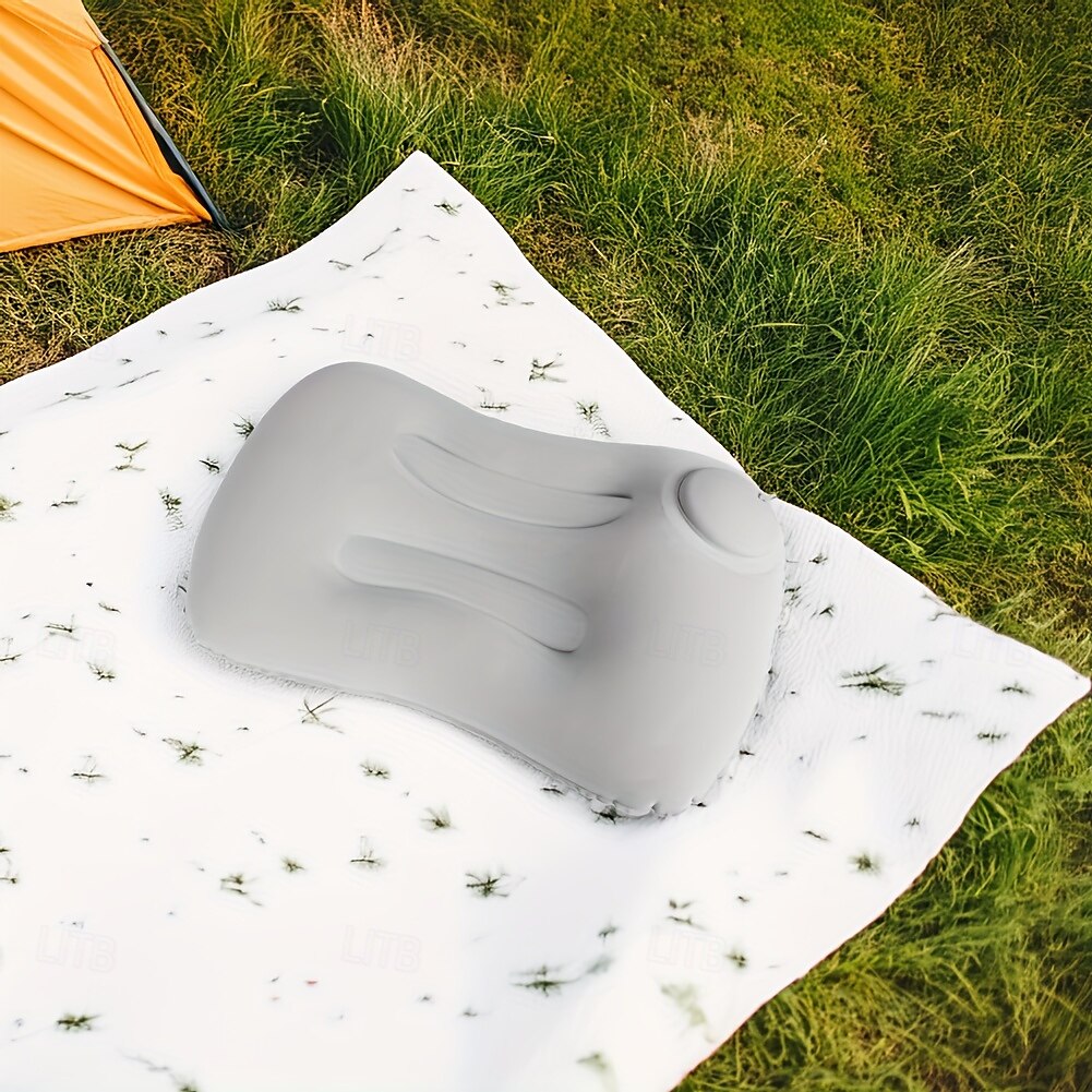 cojín de playa inflable &Almohada de camping: almohada de viaje portátil con tejido polar coral, diseño sin relleno para playa, oficina y hogar - azul verdoso &Limpieza de puntos negros, solo asientos 2025 - $10.99 –P13