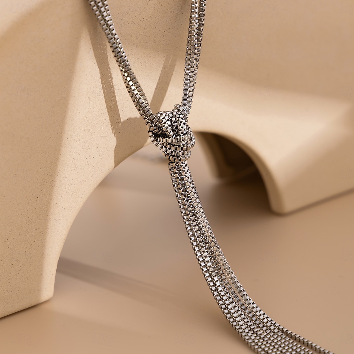 Dámský pozlacený střapcový náhrdelník - elegantní vrstvený řetízkový choker s dlouhými třásněmi, výrazný šperk na večírky, do nočních klubů a večerní akce 2025 - $11.99 –P4