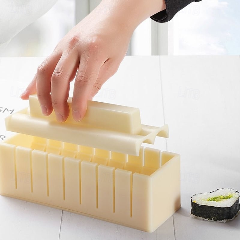 sushi forma háromrészes rizstekercs készítő konyhai eszköz hínár sushi rizsgolyók és kimbap készítéséhez, könnyen használható otthoni főzéshez 2025 - $17.99 –P11