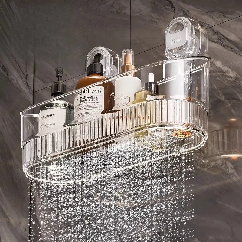 falra szerelhető tapadókorongos tárolóállvány erős ragasztóval, fúrás nélküli, akasztható tárolódoboz zuhanyfelszerelésekhez és kozmetikumokhoz 2026 - $20.99 –P12