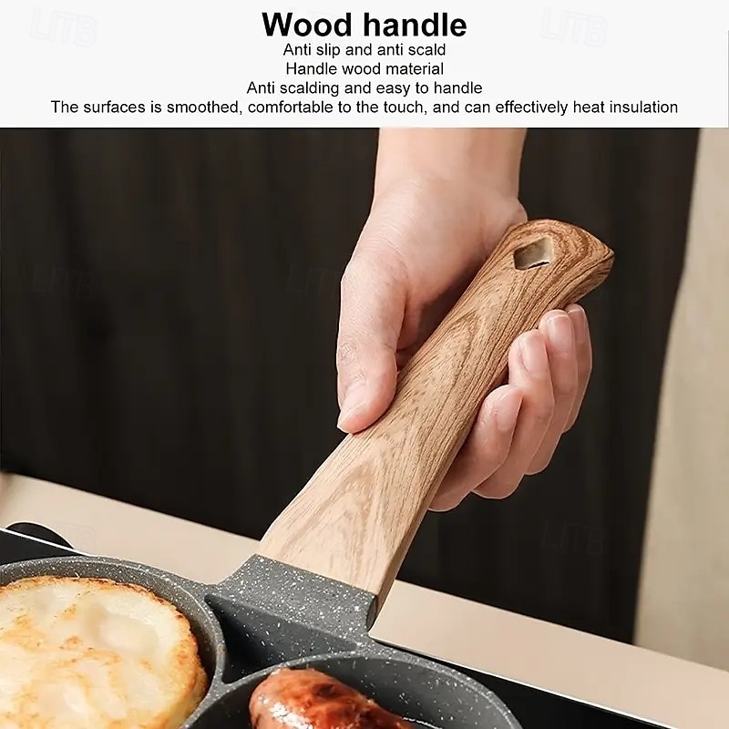 2025年 4-in-1 鋳鉄製エッグパン、シングルハンドル付きノンスティックフライパン、食器洗い機対応、電気コンロ対応、卵、パンケーキなどを調理できる多目的キッチンツール コレクション – $26.99 –P8