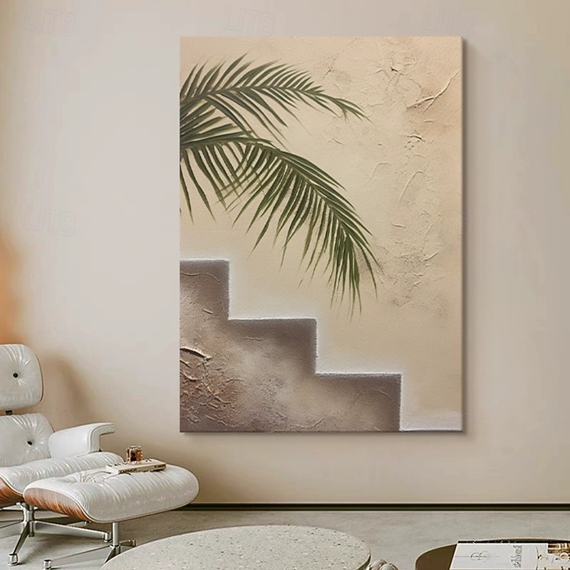 Handmade Oil Paintings Canvas Wall Art Decoration Modern Wabi-Sabi Style Large Leaves for Home Dining Room Decor Rolled Frameless Unstretched Painting 2026 - $61.99 –P4