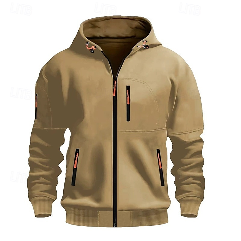 Per uomo Felpa con cappuccio Felpa con cappuccio a zip intera Nero Bianco Vino Blu marino Blu Reale Con Cappuccio Semplice Con zip Tasca Sport & Outdoor Quotidiano Ferie Poliestere Streetwear del 2025 a $22.99 –P4