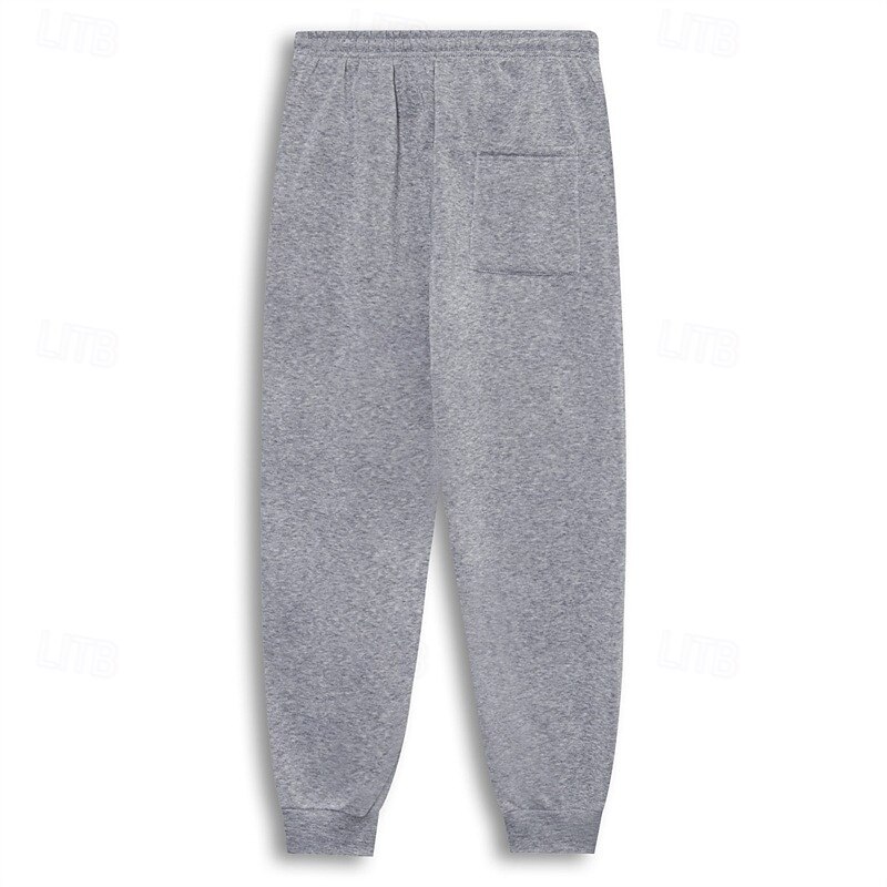 Homme Pantalon en polaire Joggings Joggeurs Pantalon Jogger Pantalons Cordon de serrage Uni Confort Doux Longueur complète Extérieur Quotidien Sortir Vacances Mode Noir bleu marine Élastique de 2025 ? $17.99 –P7