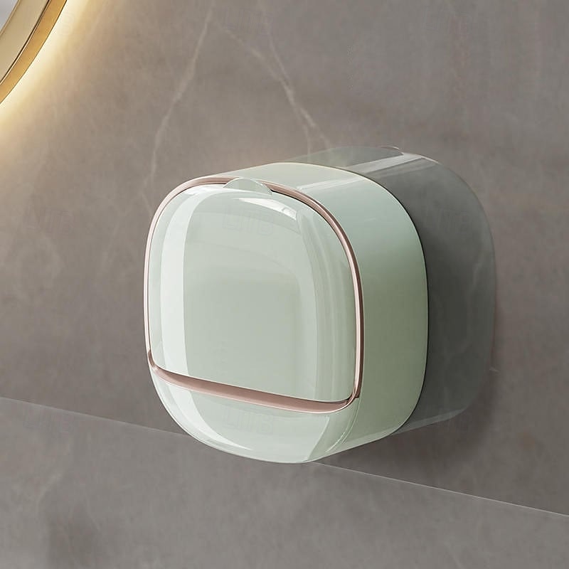 Luxury Soap Holder with Drain Tray Wall Mounted Design No Drilling Required Stylish Soap Storage Box for Bathroom Convenient Water Draining Tray for Bar Soap and Laundry Use 2025 - $9.99 –P9