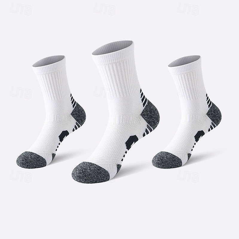 Men's 2 Pairs Multi Packs Socks Running Socks Casual Socks Black White Color Color Block Vacation Sports & Outdoor Daily Basic Medium Spring Fall Fashion Casual 2025 - $5.49 –P4