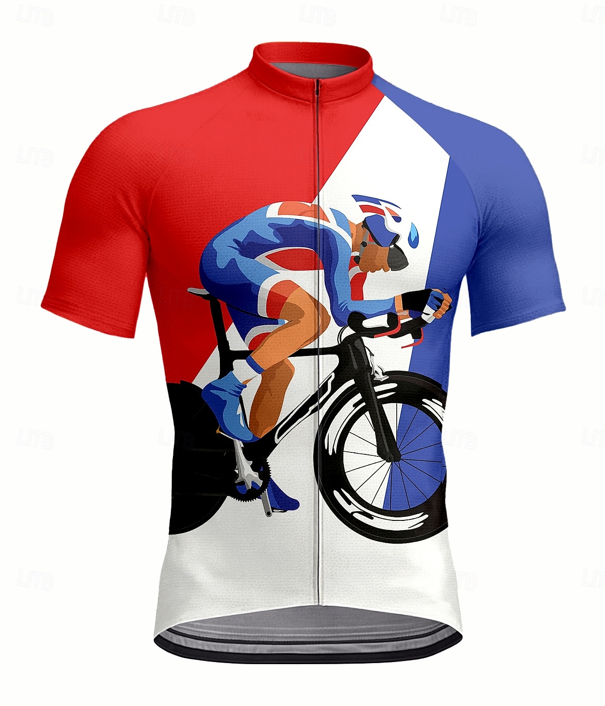 Муж. Велокофты Графика Геометрический принт С короткими рукавами Велоспорт Джерси Верхняя часть с 3 задними карманами Устойчивость к УФ Быстровысыхающий Передняя молния Со светоотражающими полосками 2025 - $30.99 –P1