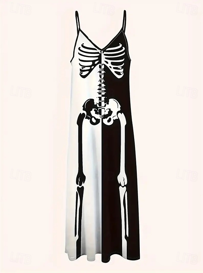 Per donna Abito Midi Vestito Estivo Abito a trapezio Abito Sottoveste Vacanza Casual Vacanza Quotidiano Spiaggia Vestibilità regolare Grafico Foglia Tropicale Senza Maniche Scollo a V Bianco e nero del 2025 a $32.99 –P2