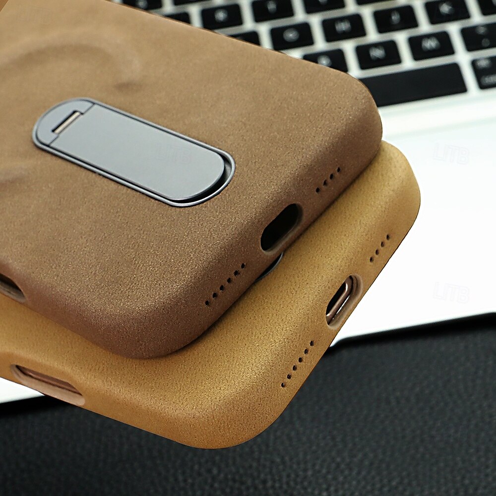 Phone Case For iPhone 16 iPhone 16 Pro iPhone 16 Pro Max iPhone 15 iPhone 15 Pro Max Back Cover with Stand Holder Magnetic Shockproof Retro TPU PU Leather 2025 - $36.99 –P1