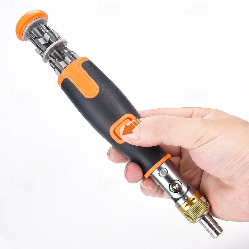 Juego de destornilladores de trinquete, diez en uno, kit de destornilladores de trinquete reversibles multiángulo portátiles con puntas Phillips, ranuradas y Torx, herramienta manual compacta para 2025 - $25.99 –P5
