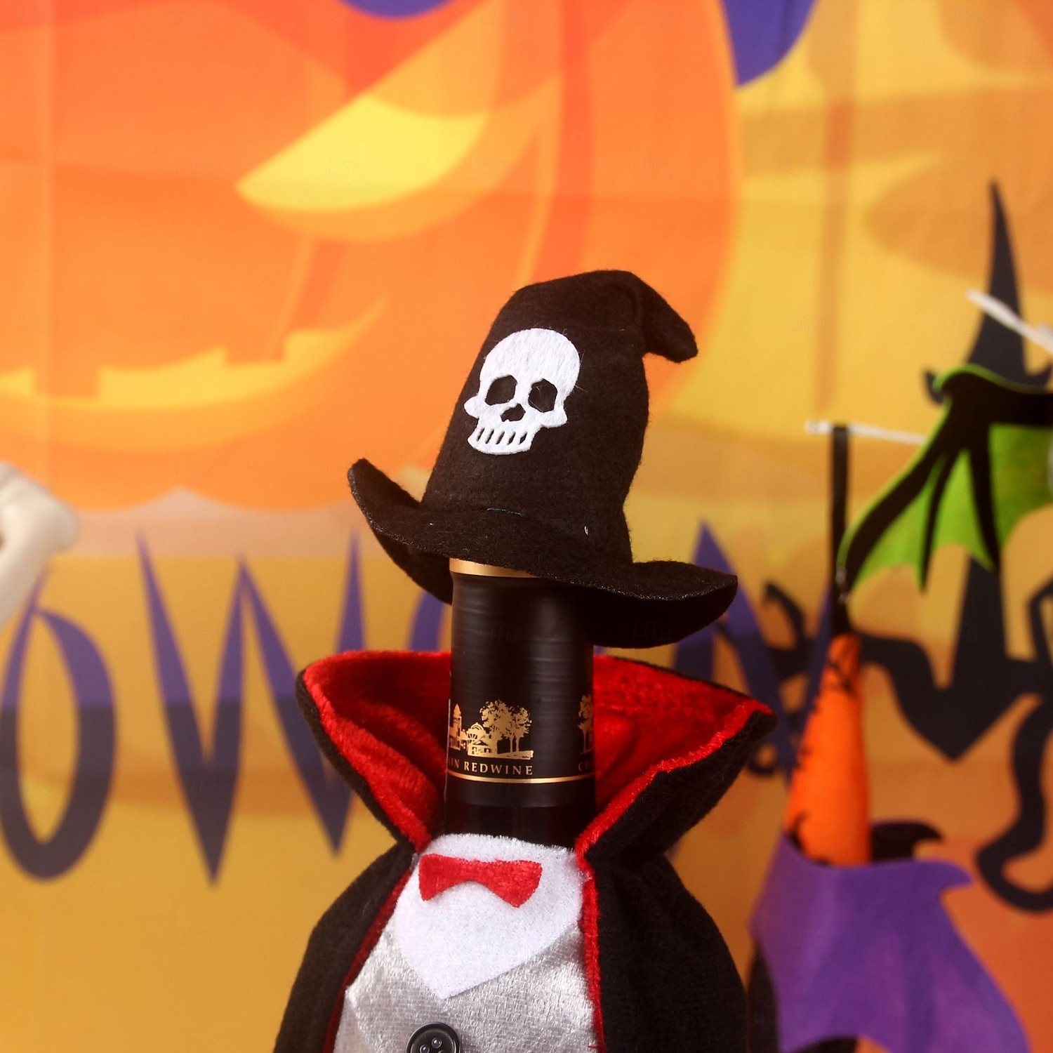 halloweeni borosüveg ruhatakaró pezsgőszsák étkezőasztal halloweeni közös lúd konyhapult borosüveg dekoráció 2025 - $10.99 –P3