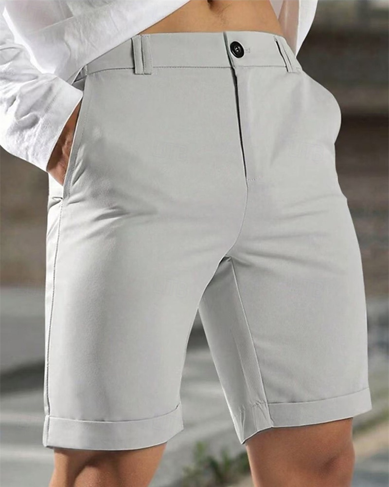 Herren Schicke Shorts Burmuda Shorts Arbeitsshorts Tasche Einfach Komfort Atmungsaktiv Kurz Outdoor Geschäft Mode Lässig Schwarz Blau 2025 - $21.99 –P10