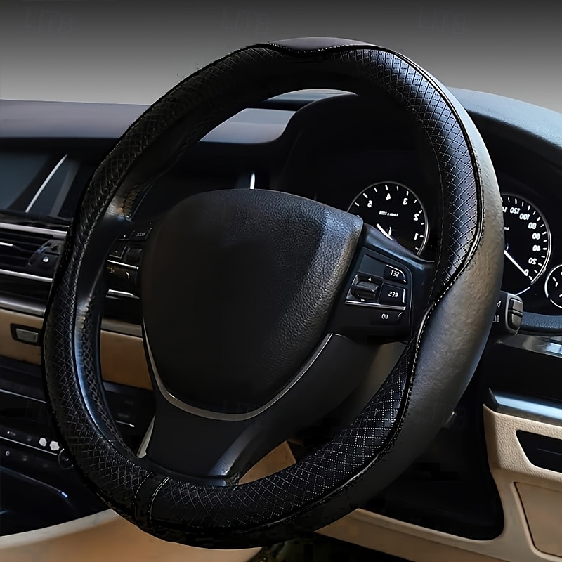15in Steering Wheel Cover - Non-Slip Grip Soft PU Leather Steering Wheel Case with Anti-Slip design Compatible with Most Cars Trucks SUVs - Durable & Easy-Clean Dashboard Protector for Drivers & pa 2025 - $42.99 –P2