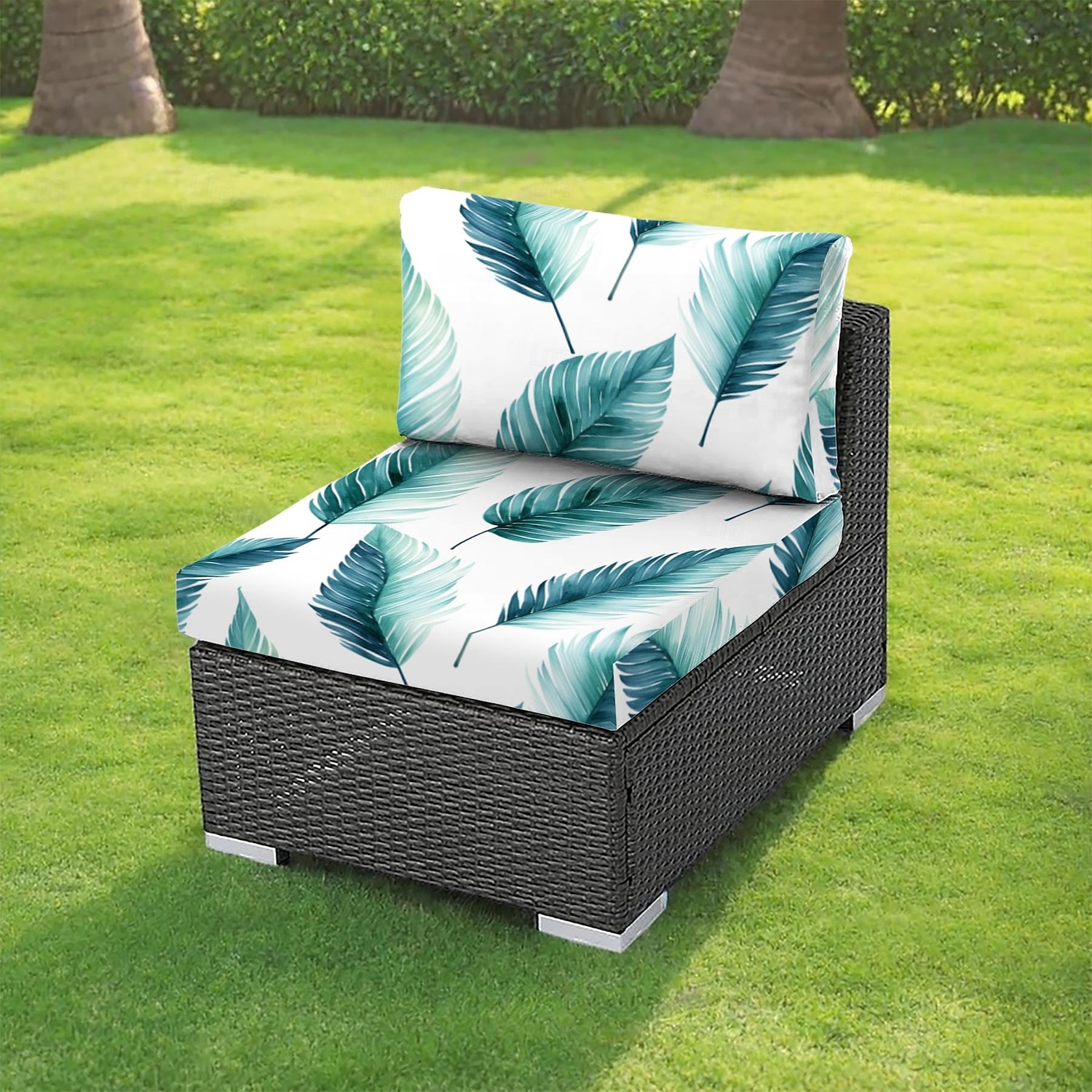 Outdoor Seat Cushion Cover For Patio Floral Yarn Dyed Microfiber Slipcovers 2025 - $23.99 –P4