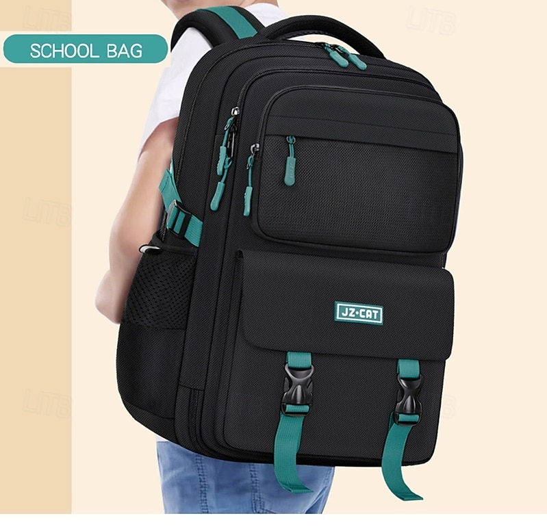 Enfant Garçons Sac à Dos Cartable Sac à Dos Fonctionnel Sac à dos scolaire École Nylon Réglable Grande capacité Imperméable Fermeture éclair Rouge Bleu Vert de 2025 ? $34.99 –P4