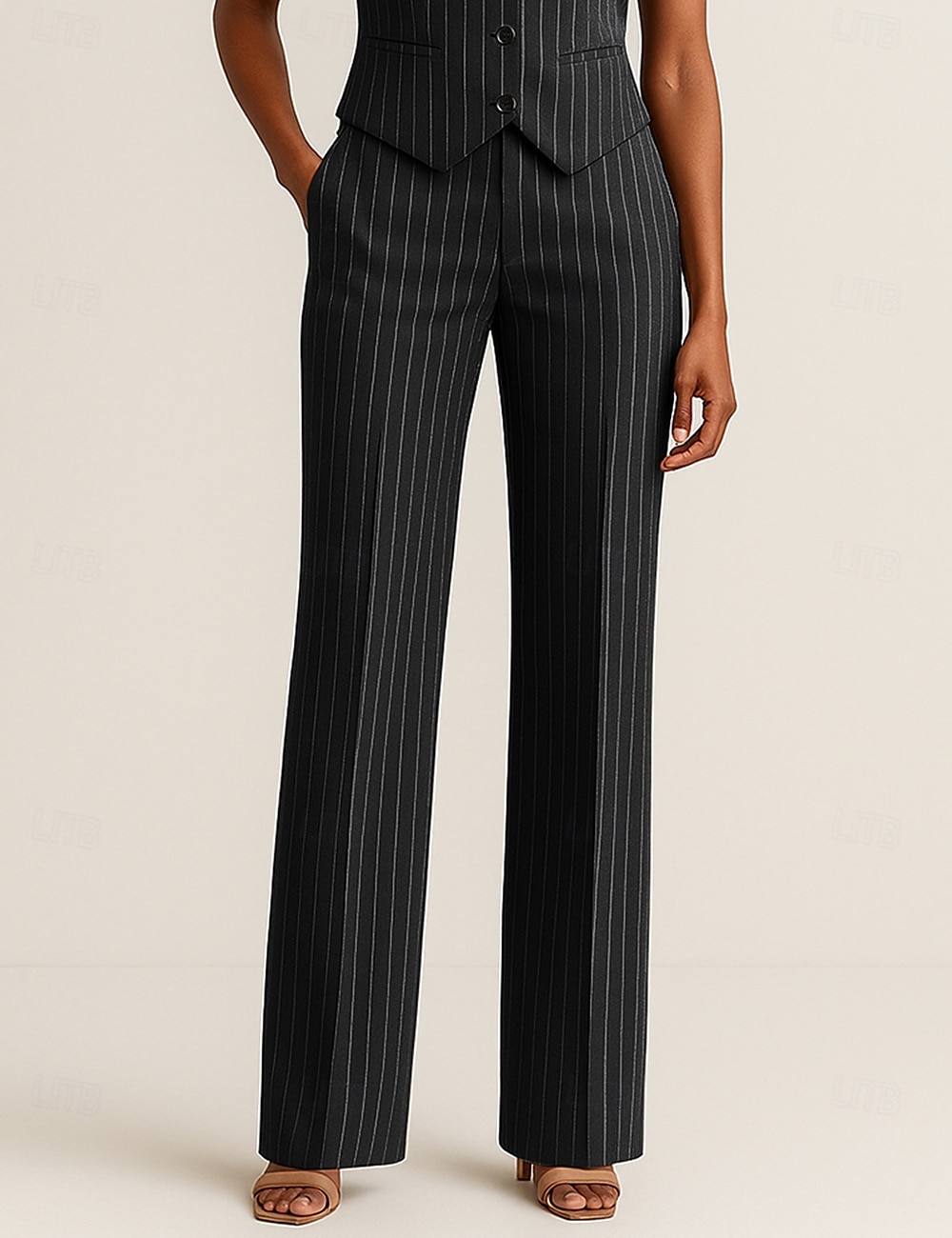 bukser til brudens mor elegante gulvlange ankellange ensfarget 2025 - $69.99 –P6