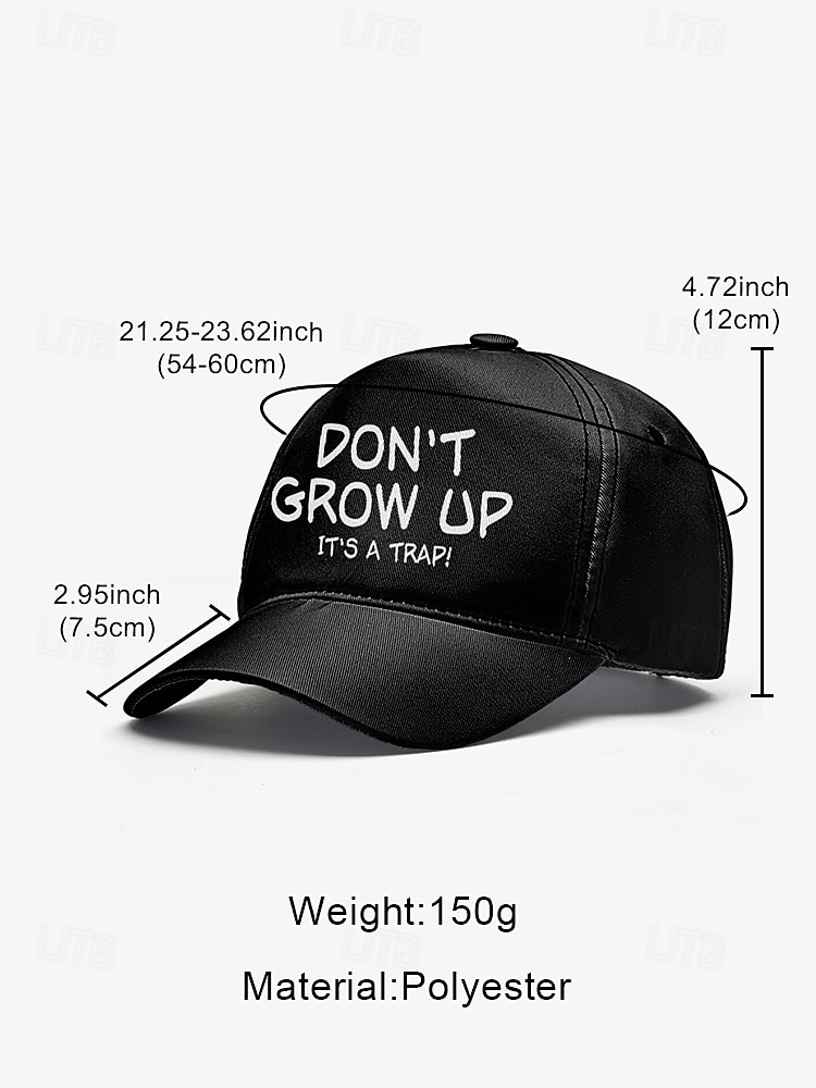 2025年 メンズ用おもしろ刺繍野球帽 - 「大人になるな、それは罠だ！」大人とティーン向けの調節可能なお父さん帽子、カジュアルなアウトドアストリートウェア  コレクション – $18.99 –P10