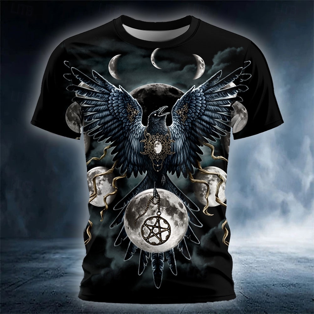 Halloween Sarah Richter Îngerul bărbaților &Tricou diavol tricou cu mânecă scurtă imprimeu 3D guler rotund cămașă cu guler rotund exagerat designer artistic stradă casual zilnic negru 1 roșu negru 2 2025 - $17.99 –P3