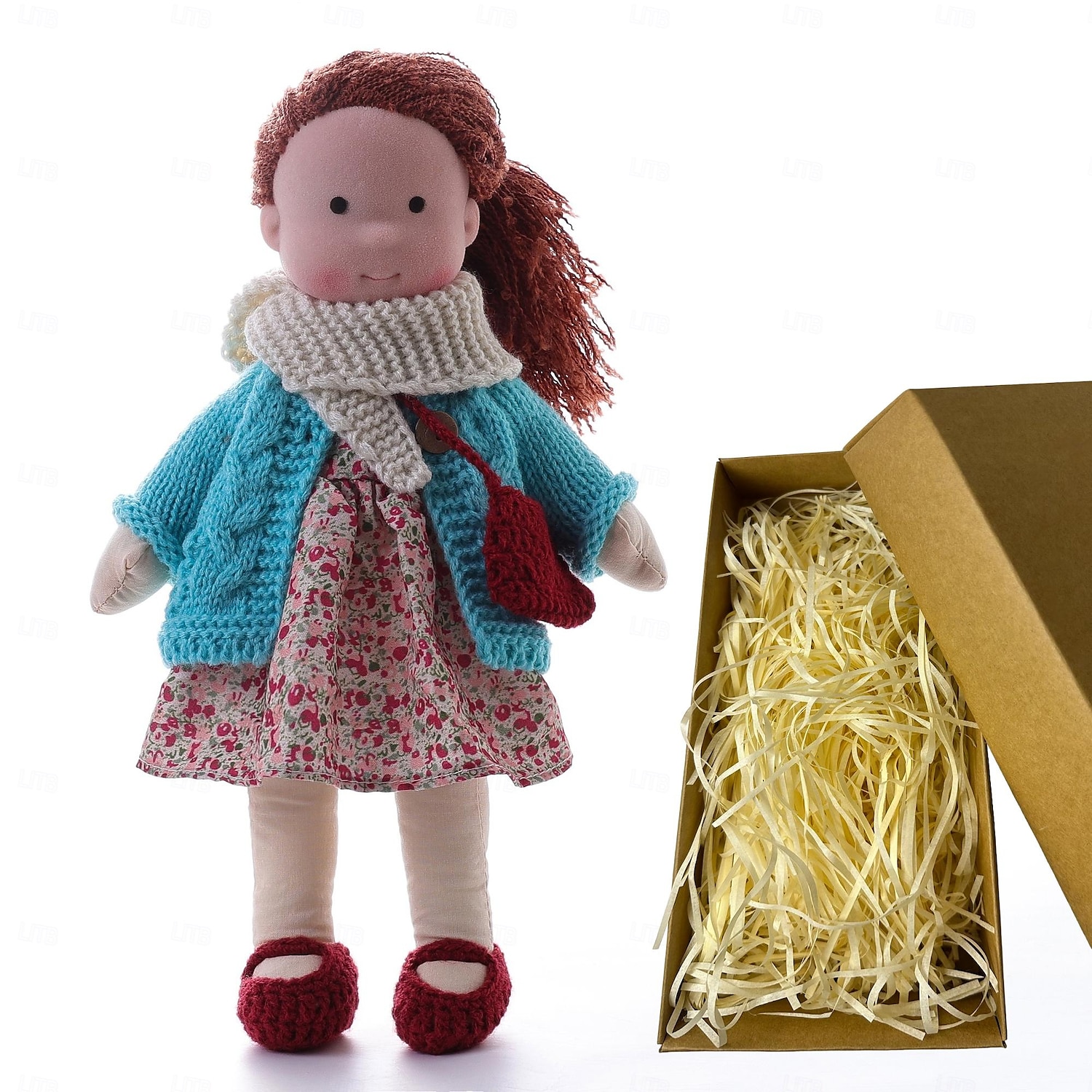 Waldorfpuppe mit Baumwollkörper, Künstlerpuppe, handgefertigte Mini-Anziehpuppe, DIY-Halloween-Geschenkbox, Verpackung, Segen (ausgenommen Kleintierzubehör) für Weihnachtsgeschenke 2025 - $42.99 –P8