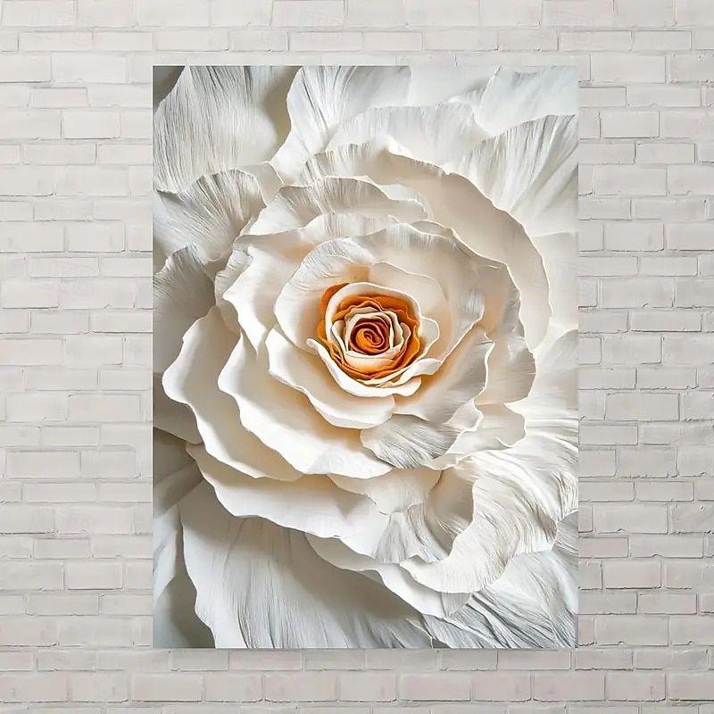 modern blommig canvastavla ramlös väggdekoration för vardagsrum och sovrum eleganta vita blommor posters 2025 - $10.49 –P5