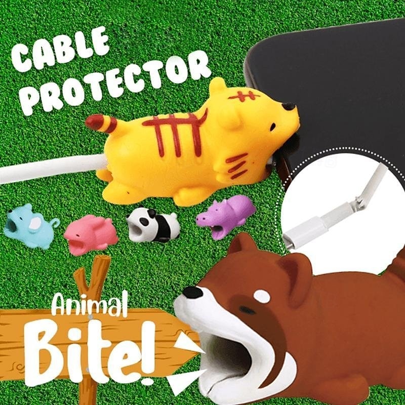 5pcs Animal Bite Cable Protectors Cute Cartoon Animal Wire Covers for Phone Charger Cord Protection Decorative Silicone Cable Saver for iPhone USB Data Cables 2025 - $10.99 –P8