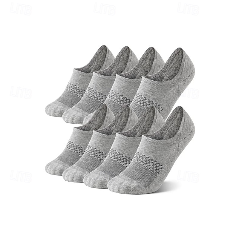 Herr 4 Par Multipack Socka Löparstrumpor Vardagliga strumpor Svart Vit Färg Slät Semester Sport & Utomhus Dagligen Grundläggande Medium Vår Höst Mode Ledigt 2025 - $2.99 –P4