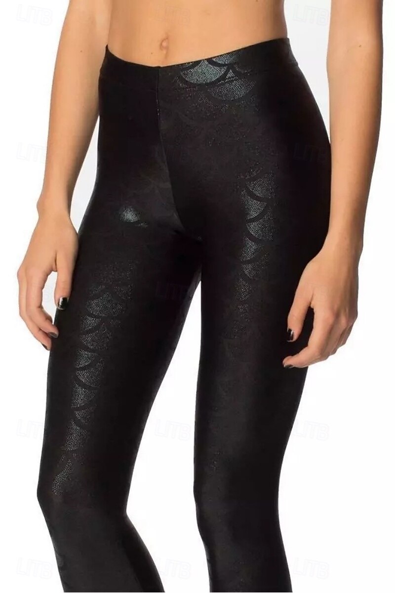 Mulheres Leggings Roupa de rua Casual Longas Cintura Alta Tecido Corte alto Respirabilidade Macio Com Stretch Rua Para Noite Prata Preto Vermelho Azul Royal Outono Normal de 2025 por $11.99 –P13