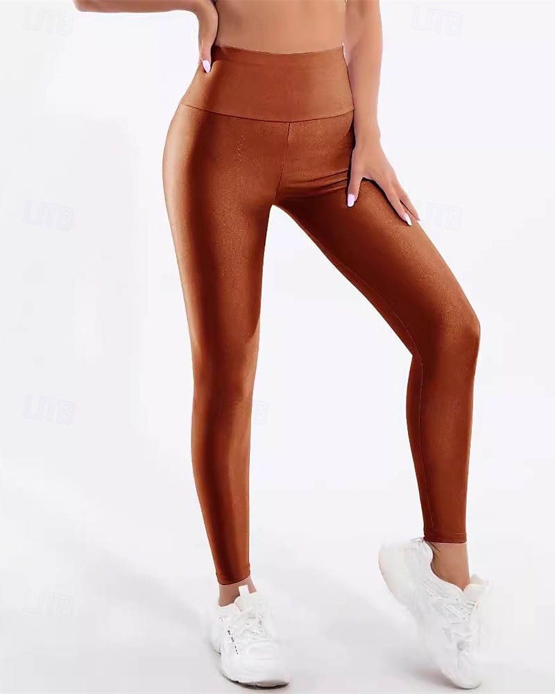 Dam Shorts Damasker Streetwear Ledigt Fullängd Hög midja Slät Elastisk midja Mateial som andas Elastisk Semester Gata Dagliga kläder Rödbrun Kamel Vin Svart Vår Höst Normal 2025 - $14.99 –P13
