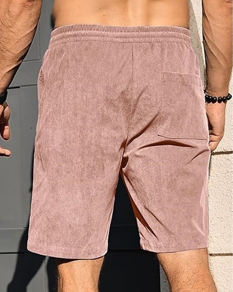Per uomo Shorts Pantaloncini Estivi Pantaloncini casual Pantaloncini di velluto a coste Tasca Elastico in vita Coulisse Semplice Comodità Traspirante Corto All'aperto Vacanza Canotta sportiva Casual del 2025 a $15.49 –P3