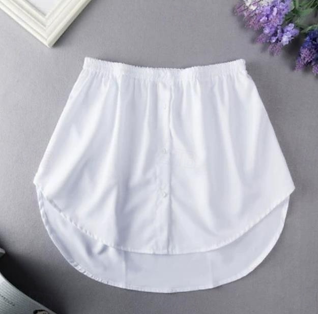 extensor de camisa versátil em camadas saia com bainha falsa para mulheres xadrez meia saia cobertura inferior para moletons blusas com capuz look casual chique de 2025 por $14.49 –P5
