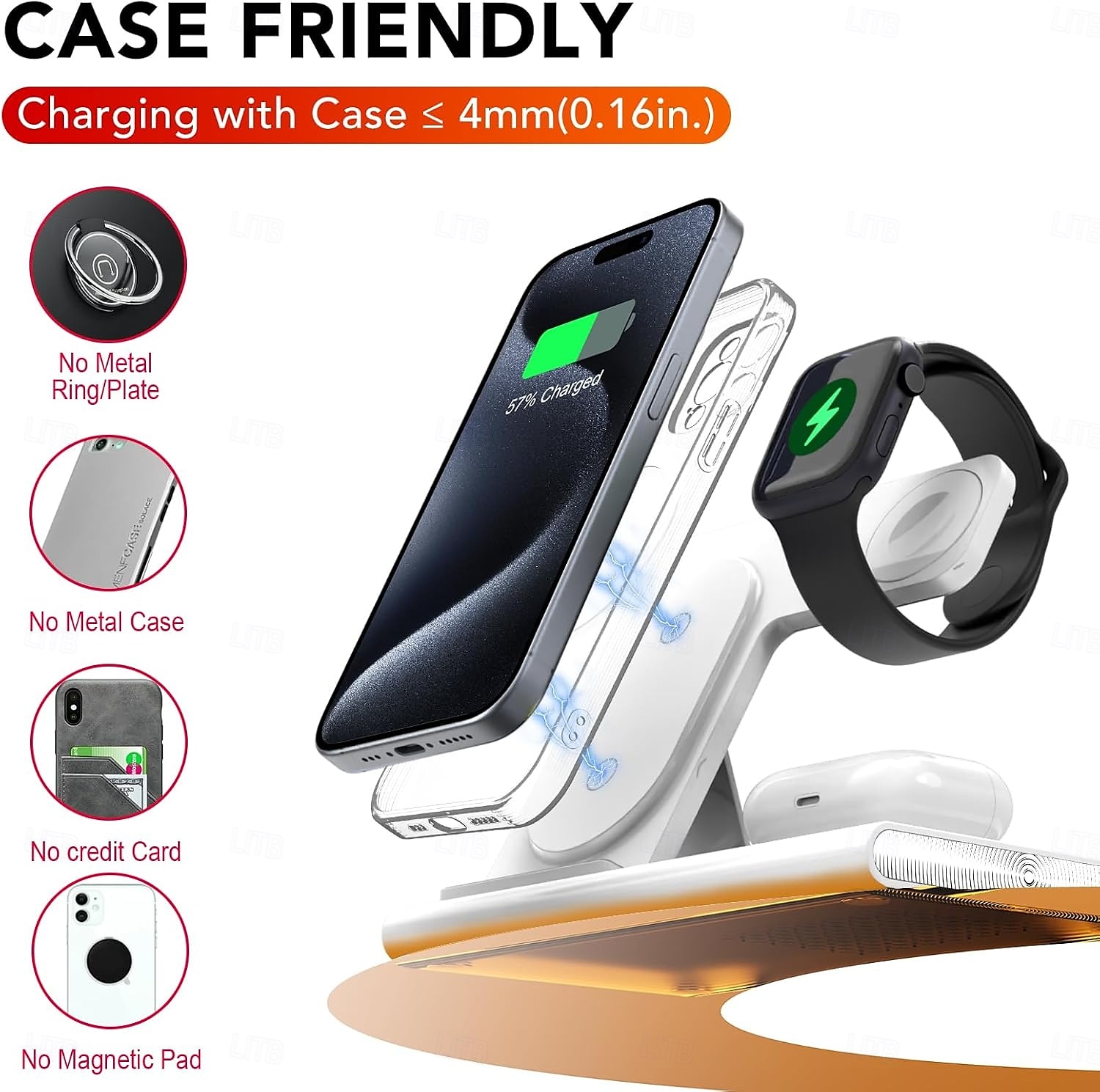 Faltbare 3-in-1-Ladestation für Apple-Produkte, schneller kabelloser Reise-Dock-Adapter für iPhone 16/15/14/13/12/11/x/xs, für iWatch 10/9/8/7/ultra2/ultra/se, für Airpods 4/3/2/pro/2 2025 - $41.99 –P5