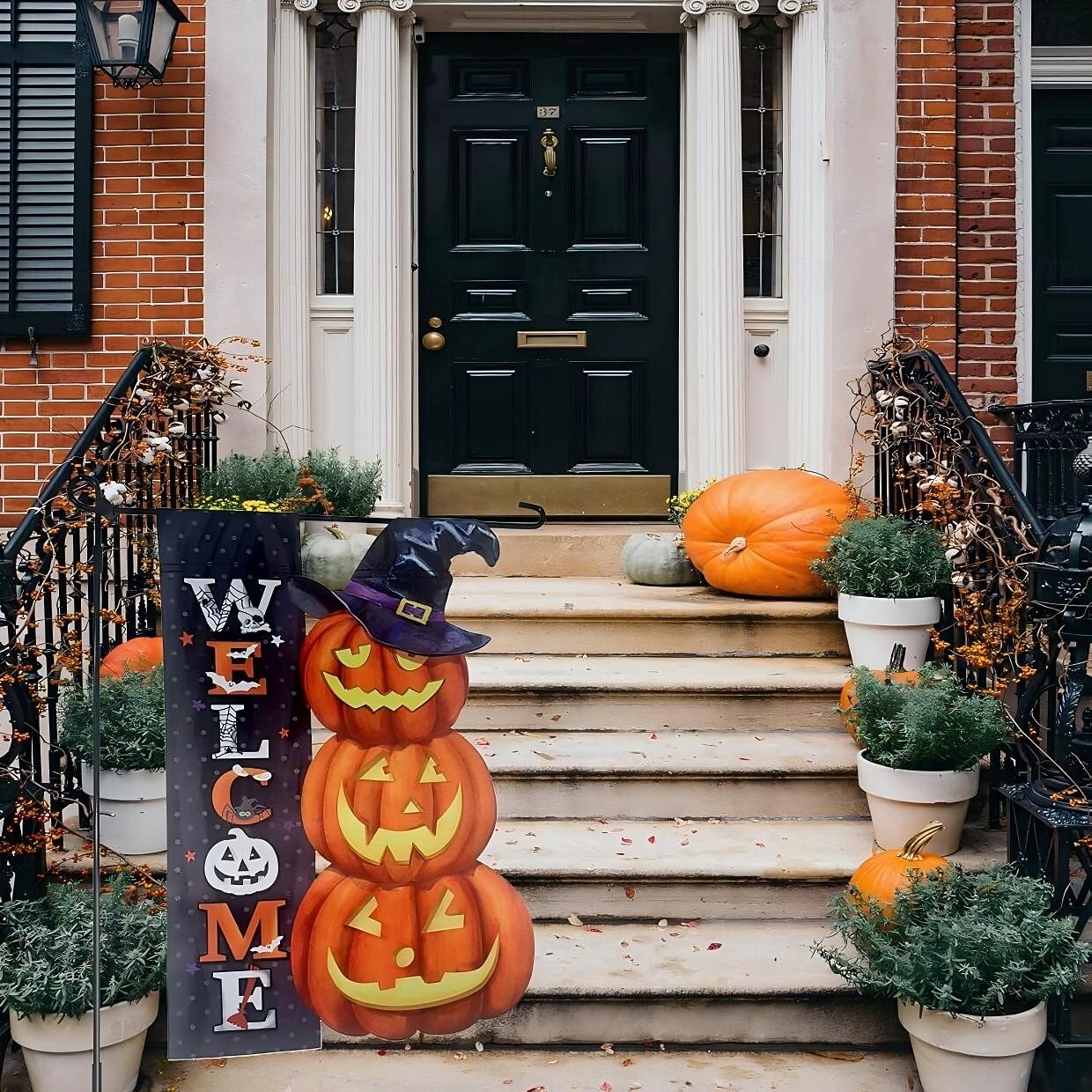 halloween alien hageflagg halloween hagedekorasjon festivaldekorasjon flagg dobbeltsidig tredimensjonal hageflagg 2025 - $10.99 –P6