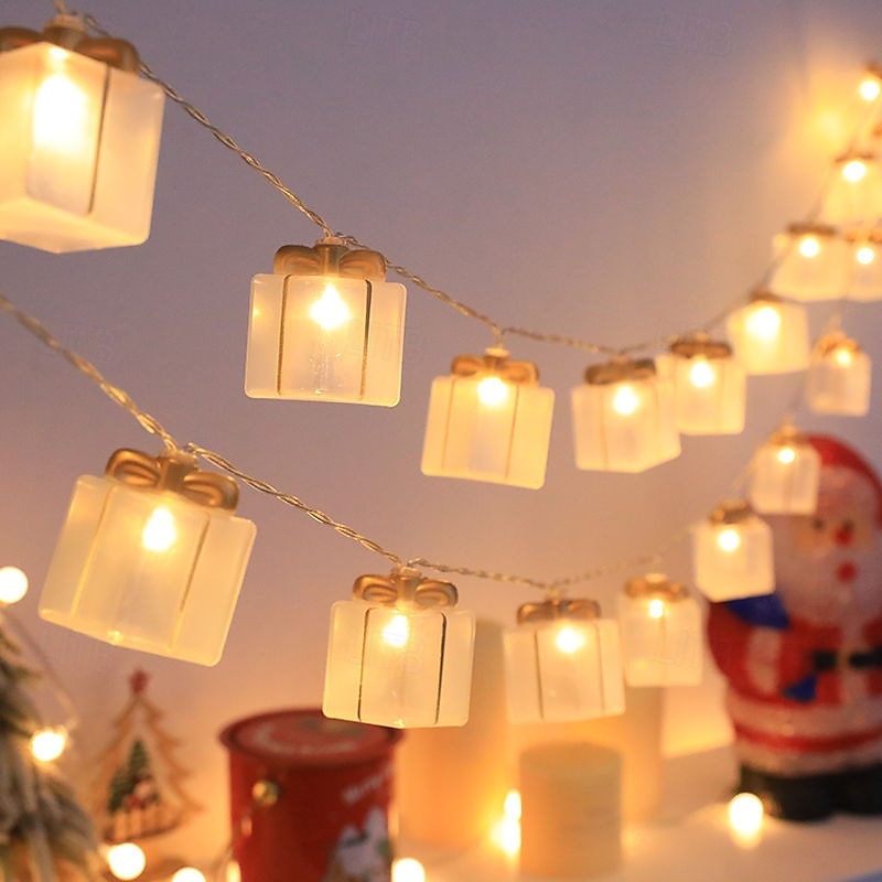 1 db 3m-20leds karácsonyi ajándékdoboz fényfüzér aaa elemdoboz usb kettős célú beltéri és kültéri éttermi parti fesztivál hangulatú dekoratív fényfüzér 2025 - $14.49 –P3