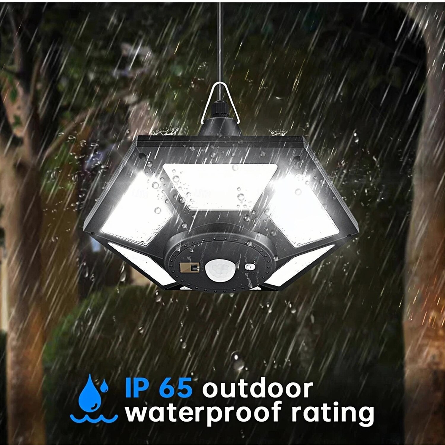 Solar Shed Light Solar Pendant Light Indoor Outdoor 228/180 Led  5 Modes With Remote Control For Barn Gazebo Garage  1PC 2025 - CAD $116.57 –P3