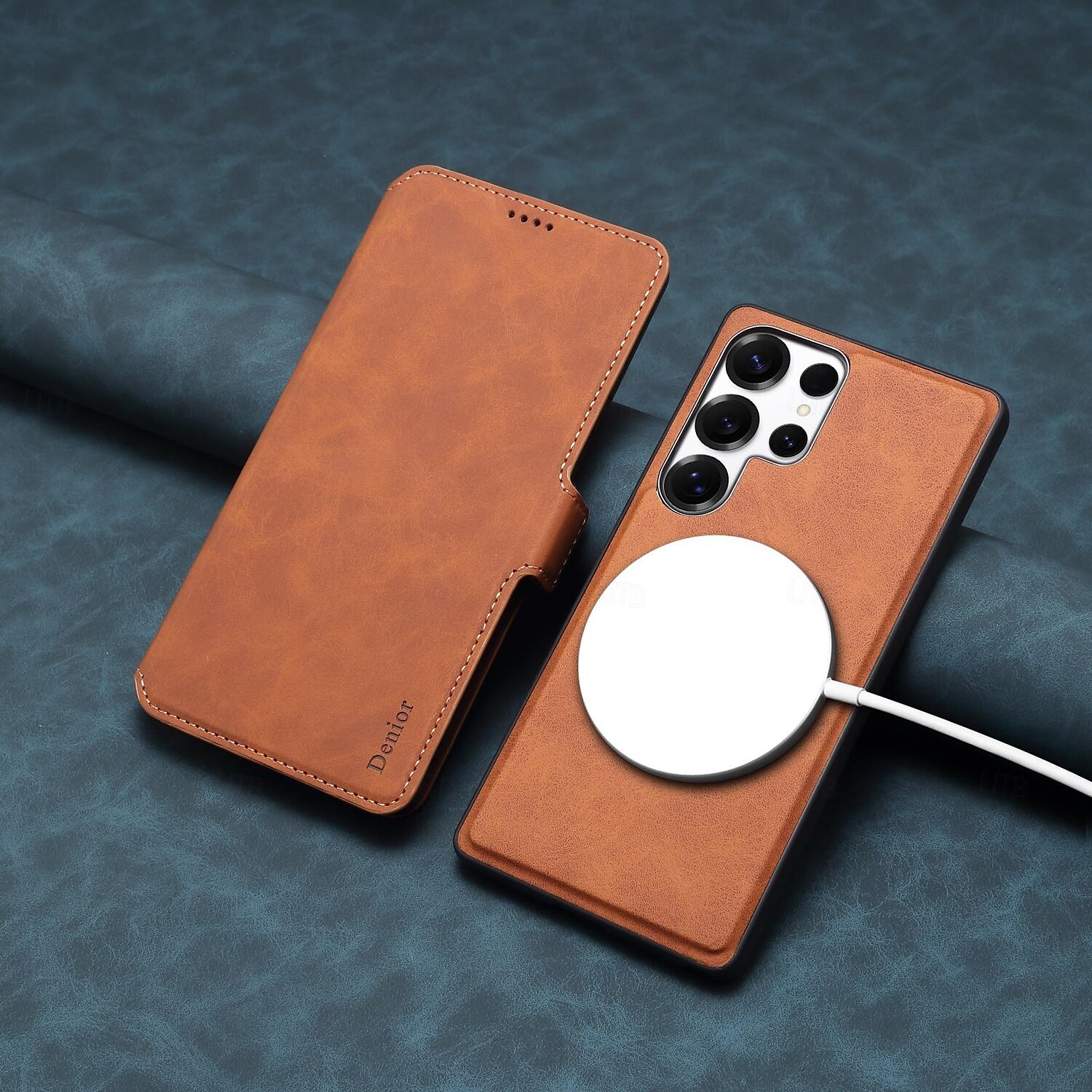 Phone Case For Samsung Galaxy S25 Plus S25 Ultra S24 Ultra S24 Plus Back Cover Support Wireless Charging Kickstand Card Slot Retro TPU PU Leather 2025 - $22.99 –P5