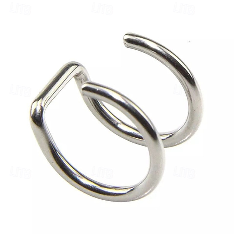 Femmes Bijoux de Corps 2 cm Anneau de nez / goujon de nez / piercing de nez Argent / Noir Géométrique Élégant Alliage Bijoux de fantaisie Pour Soirée Été de 2025 ? $23.99 –P1