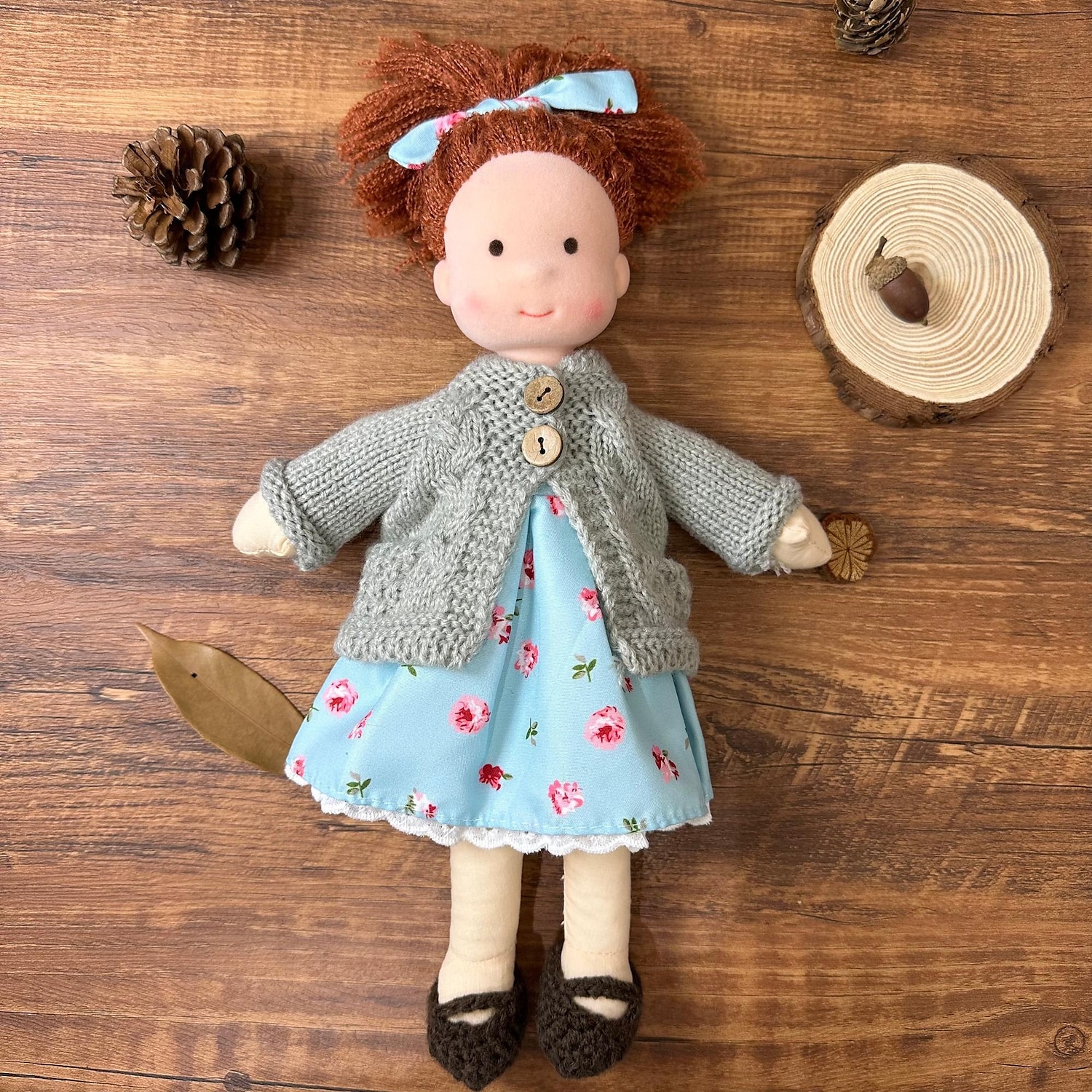 pamut testű waldorf baba babaművész kézzel készített mini öltöztetős baba diy halloween ajándékdoboz csomagolás áldás karácsonyi ajándékokhoz 2025 - $46.99 –P6