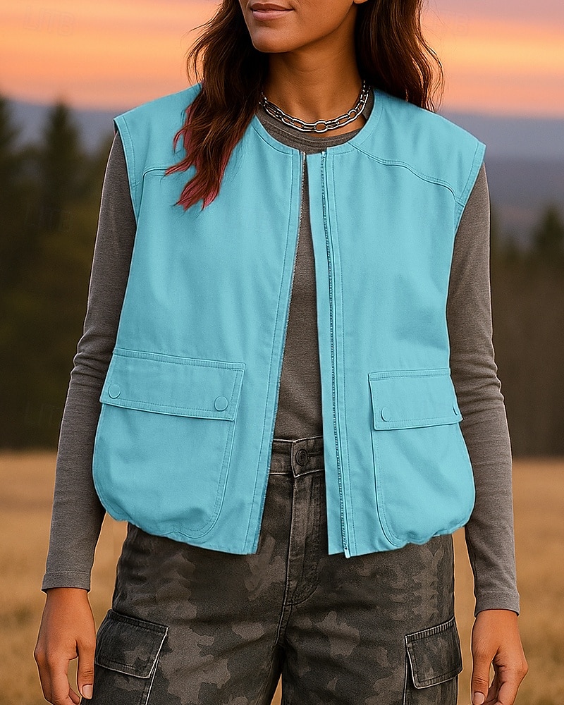 Mulheres Colete de Trilha Colete de carga Primavera Outono Ao ar livre Leve Respirável Colete Caça Pesca Alpinismo Preto Rosa claro Verde Tropa Azul Marinho Cáqui de 2026 por $34.99 –P6