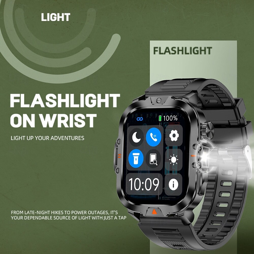 Relógio inteligente 2,01 polegadas smartwatch fitness relógio de corrida bluetooth pedômetro lembrete de chamada rastreador de atividades compatível com android ios homens longa espera à prova d'água de 2025 por $34.99 –P8