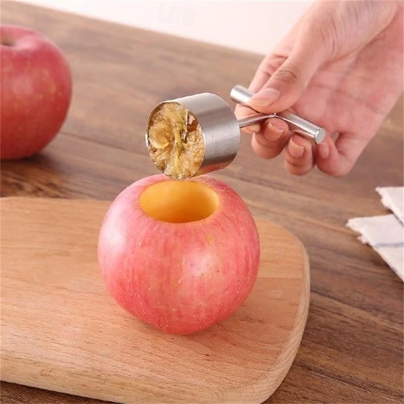 Multifunkční kuchyňský nástroj z nerezové oceli pro oddělování jader jablek a hrušek, odstraňovač jader 304 pro ananas, ovoce a zeleninu, odolný nástroj pro odstraňování jader ovoce pro domácí 2025 - $11.99 –P1