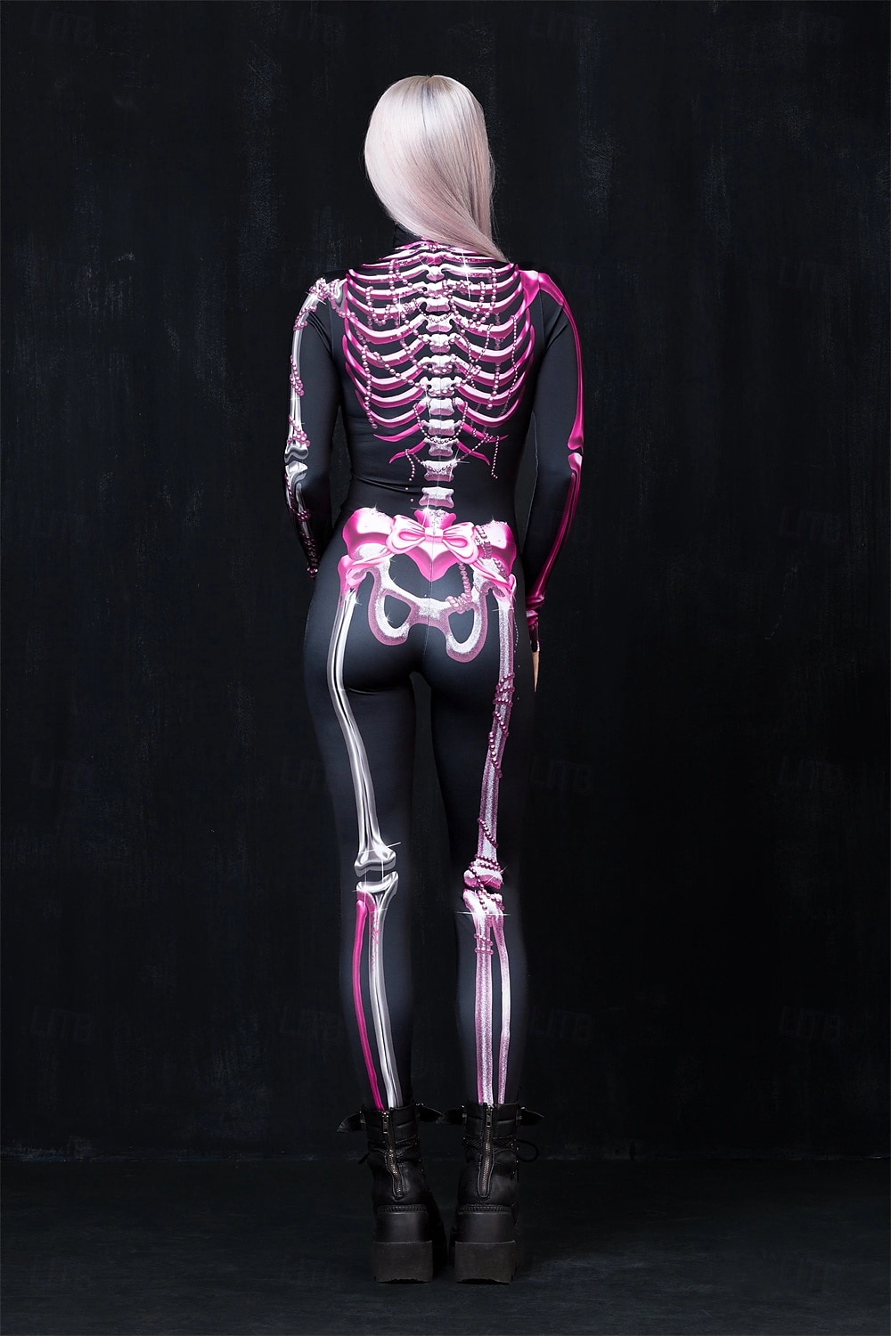 Koponya, csontváz Halloween Testhezálló Full Body Catsuit Ijesztő jelmez Gyermek Felnőttek Férfi Női Fiú Mindszentek napja Farsang A halál napja Teljesítmény Parti Klub Egyszerű Halloween jelmezek 2025 - $29.99 –P3