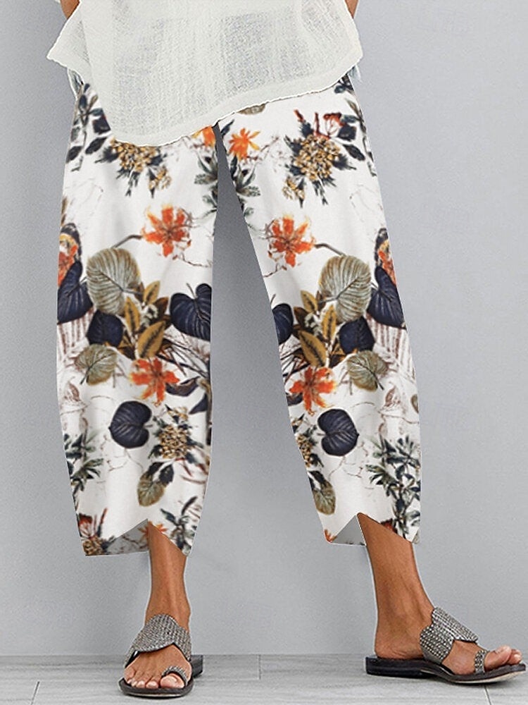 Femmes Slacks Vacances ancien Style Ethnique Longueur complète Taille haute Fleuri Graphique Ceinture Élastique Confortable Respirabilité Doux Micro-Élastique Extérieur Rue Quotidien Vert Armée Noir de 2025 ? $20.99 –P1