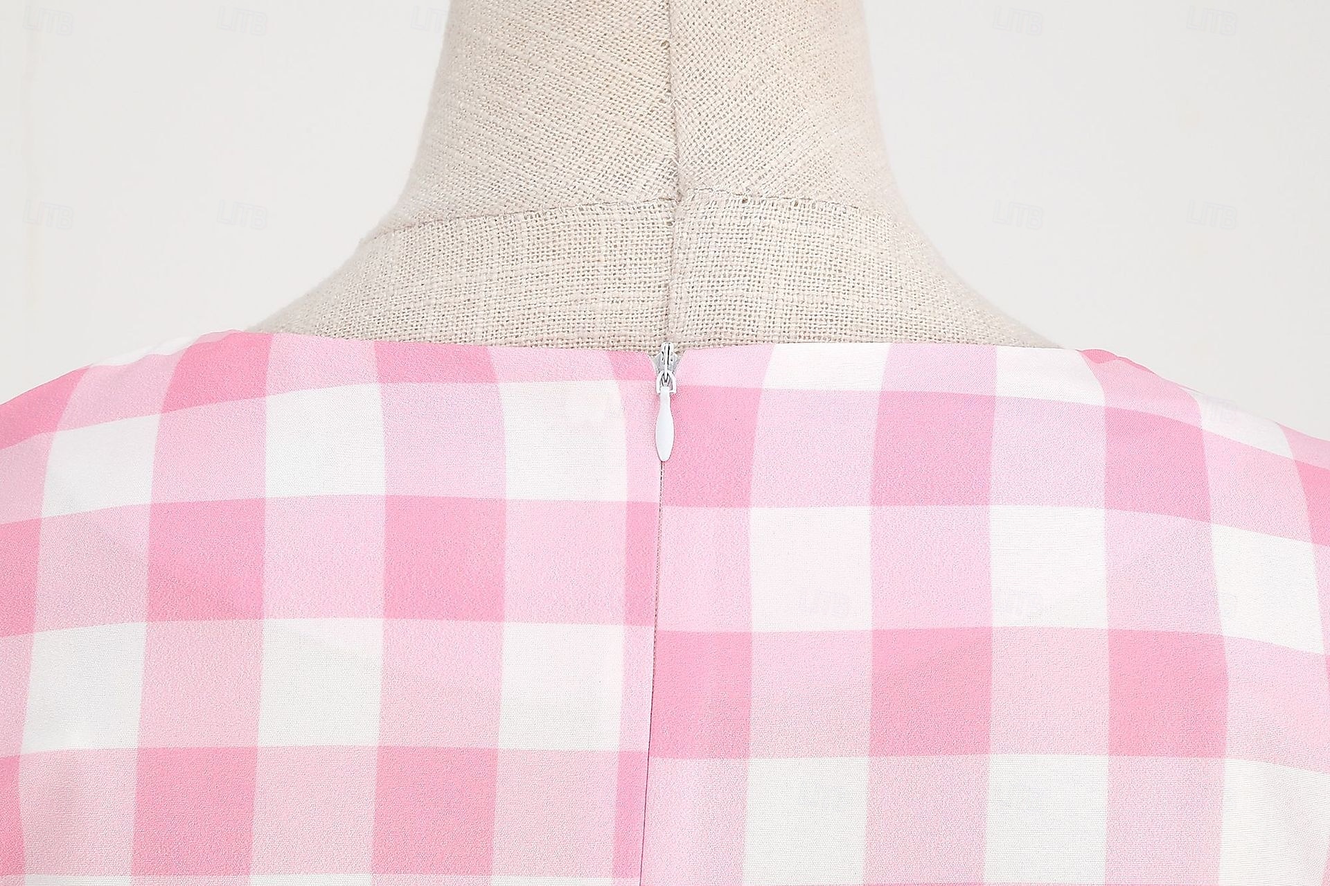 Retro 50. léta Rockabilly Ke kolenům Šaty Houpací šaty Flare šaty Kostkovaný Vzor gingham Puntíkované Dámské Karneval Plesová maškaráda Dovolená Na den Retro tematická párty Dospělí Šaty Jaro léto 2025 - $24.99 –P3