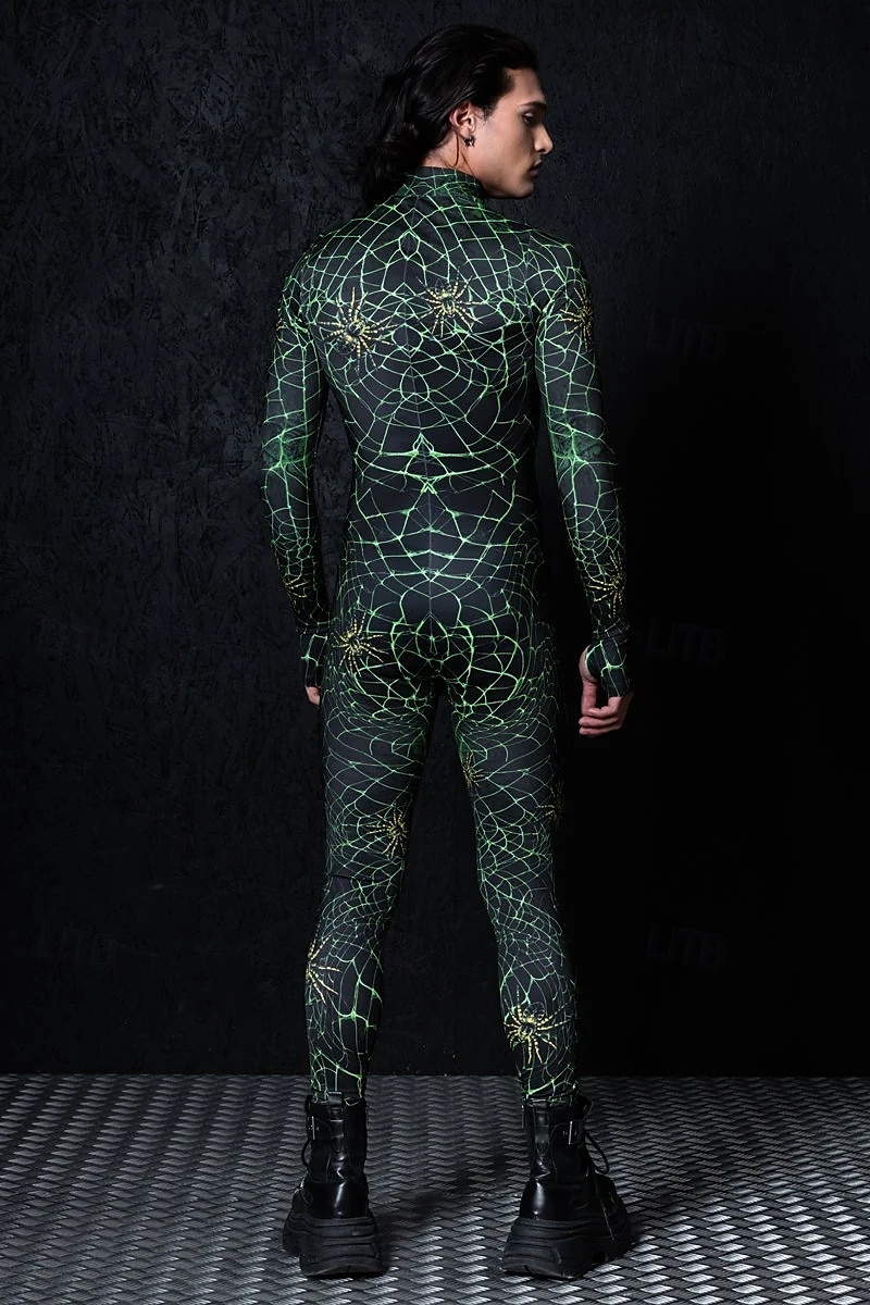 Combinaison en toile d'araignée pour Halloween, costumes de groupe pour couples, combinaison intégrale, costume effrayant pour hommes, femmes, garçons, enfants, adultes, performance, fête, club, de 2025 ? $29.99 –P4